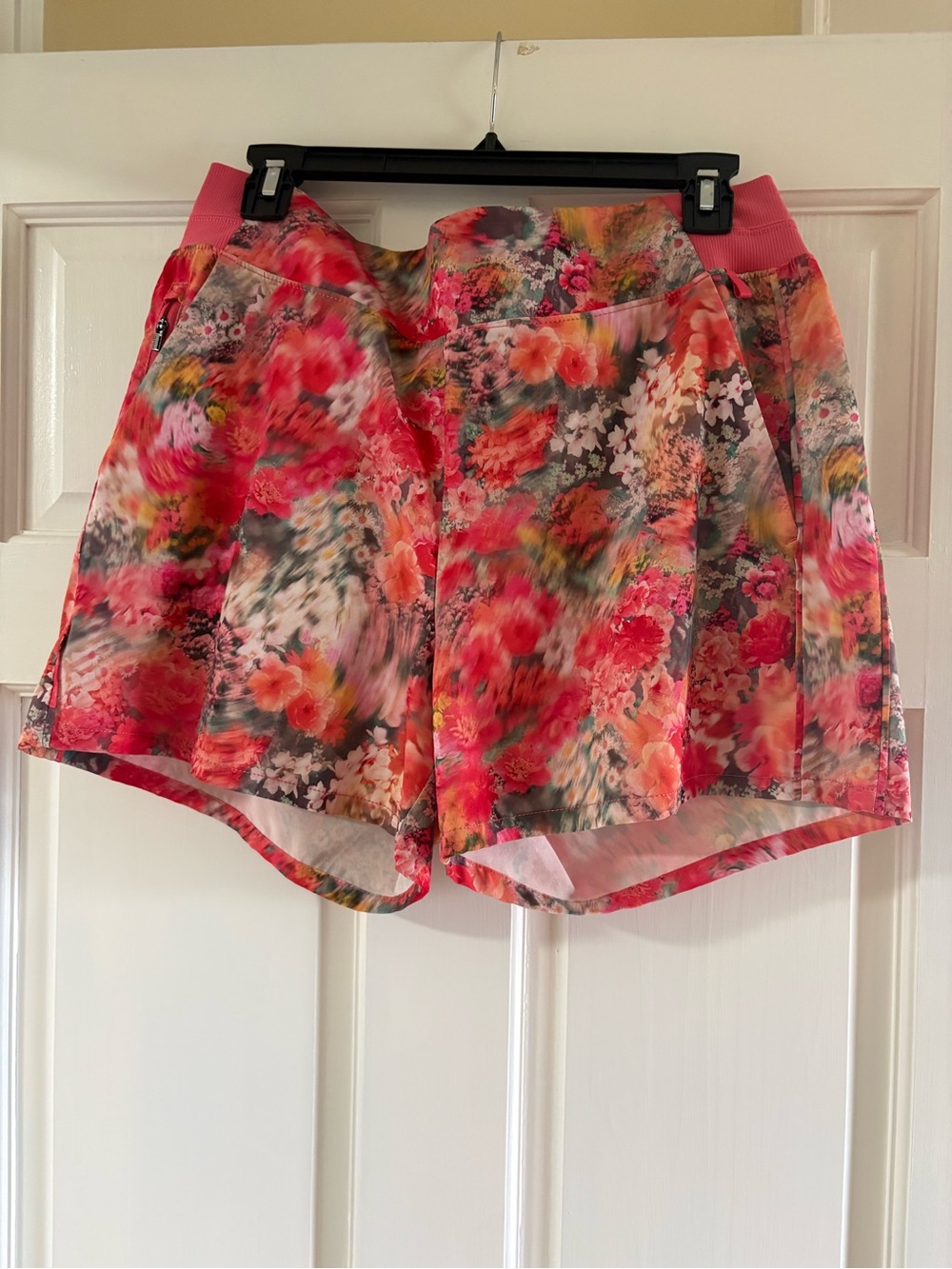 Athleta Pink Floral Athletic Shorts